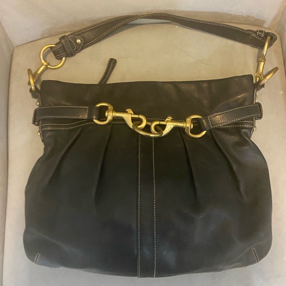 Coach black hobo
